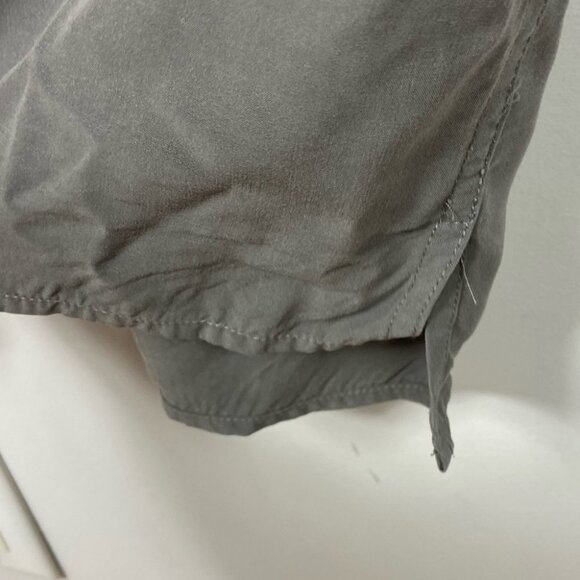 AllSaints Millie Shirt Dress Grey Modal Size Medium Military Style Long Sleeves - Picture 8 of 14